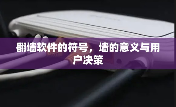 翻墙软件的符号,墙的意义与用户决策 翻墙软件的符号,墙的意义与用户决策