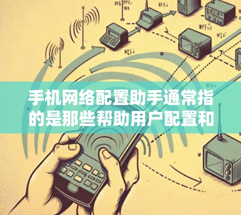 手机网络配置助手通常指的是那些帮助用户配置和管理手机网络的工具或应用。这些工具可以帮助用户设置数据线、移动数据、Wi-Fi等网络配置，提升手机的网络性能和安全性。以下是一些常见的情况