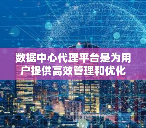 数据中心代理平台是为用户提供高效管理和优化数据中心服务的工具，帮助企业提升数据存储和处理能力。以下是关于数据中心代理平台的详细分析
