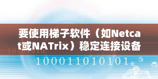 要使用梯子软件（如Netcat或NATrix）稳定连接设备，可以按照以下步骤进行