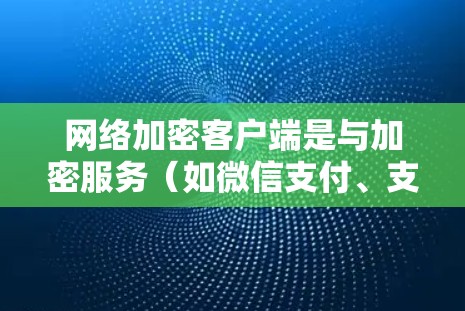 网络加密客户端是与加密服务（如微信支付、支付宝支付等）交互的客户端。以下是详细的步骤说明