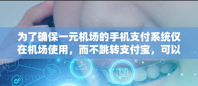 为了确保一元机场的手机支付系统仅在机场使用，而不跳转支付宝，可以按照以下步骤进行配置