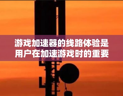 游戏加速器的线路体验是用户在加速游戏时的重要体验，涉及多个方面，包括网络连接、加速软件性能、硬件兼容性以及加速后的游戏流畅度。以下是对这一体验的详细分析和总结