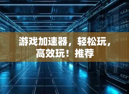 游戏加速器，轻松玩，高效玩！推荐